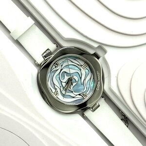 CIGA Design Danish Rose Quartz Leather Watch New w/ Box NIB Mother of Pearl